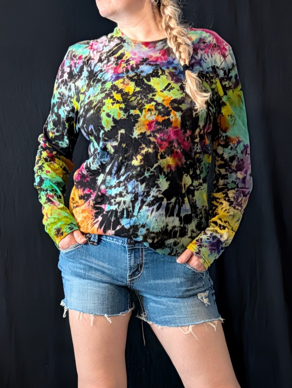 New Reverse Tiedye Unisex Long Sleeve Shirt